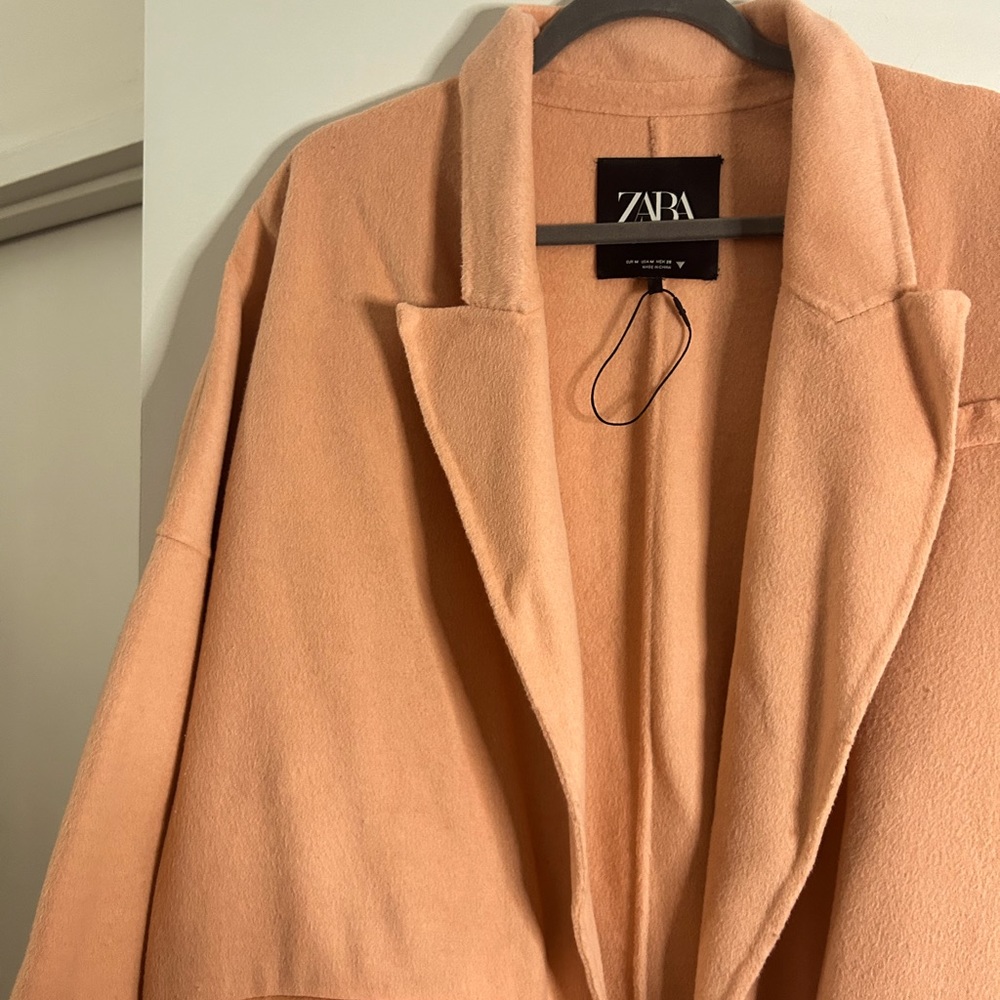 Zara oversized tangerine coat